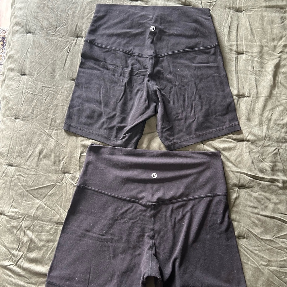Lululemon black size 8 align shorts